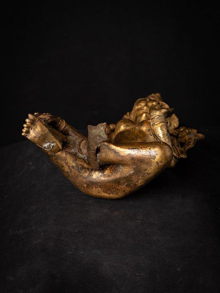 Old Bronze Nepali Green Tara Statue from Nepal 13