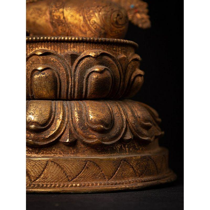 Old bronze Nepali Green Tara statue from Nepal 13