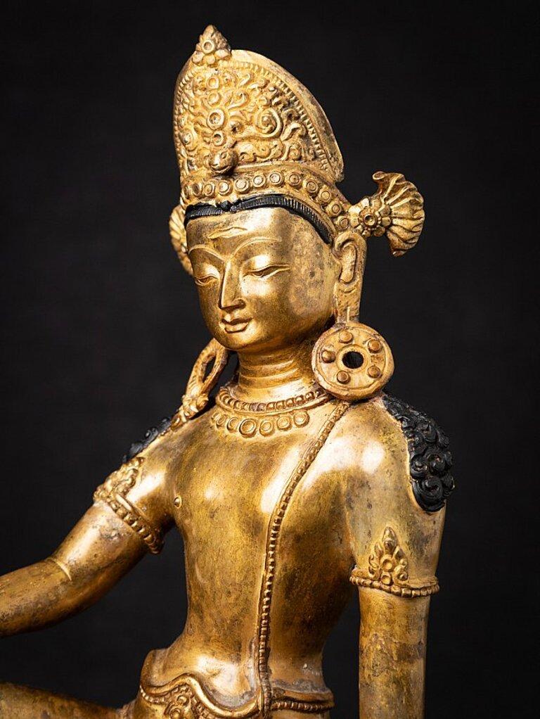 Old Bronze Nepali Indra Statue from Nepal 6