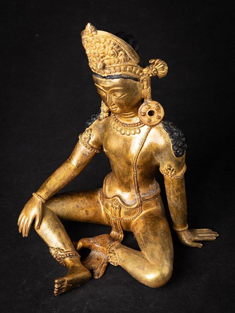 Old Bronze Nepali Indra Statue from Nepal 8