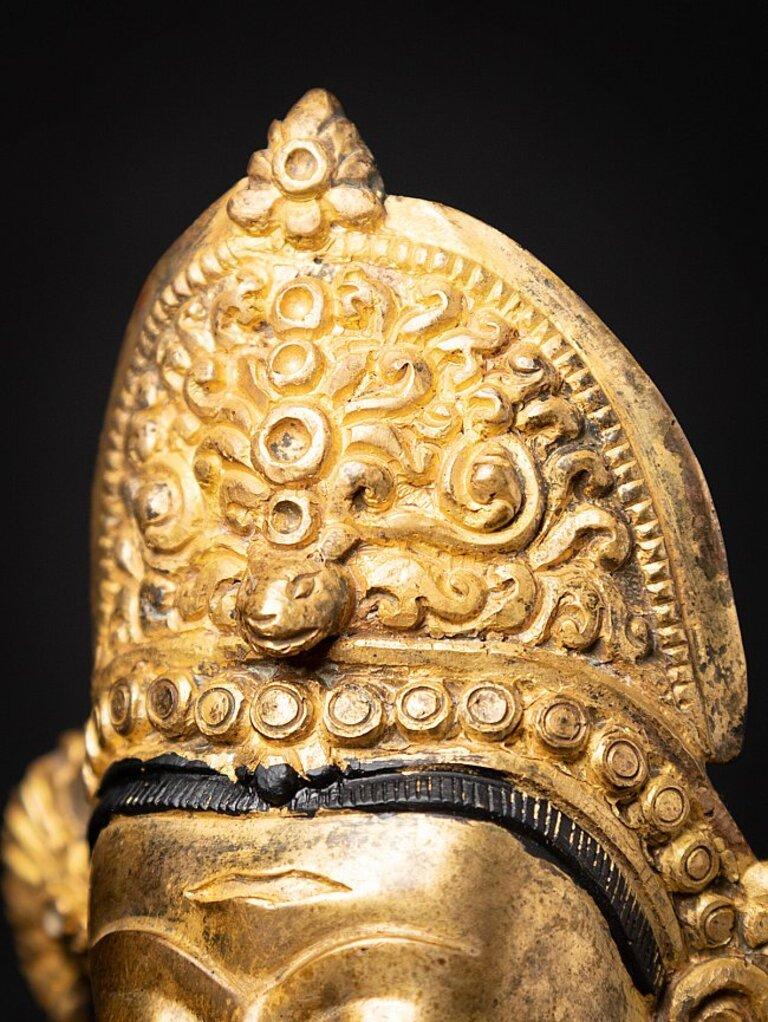 Old Bronze Nepali Indra Statue from Nepal 10