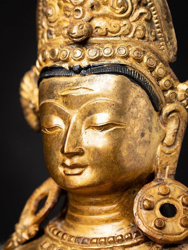 Old Bronze Nepali Indra Statue from Nepal 11