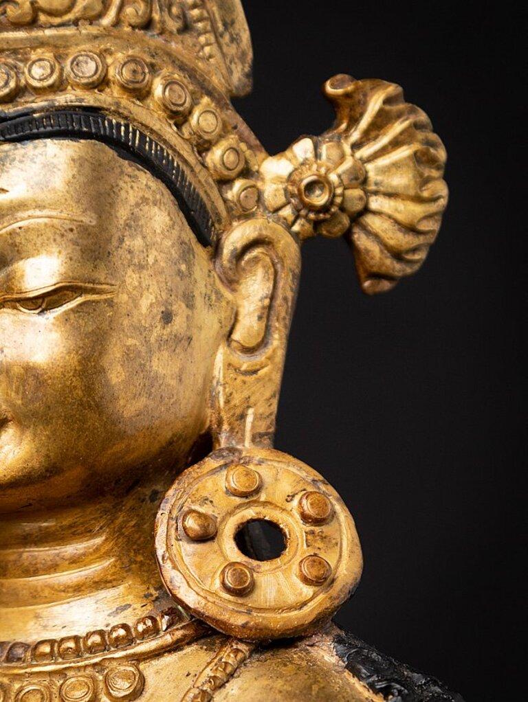Old Bronze Nepali Indra Statue from Nepal 13