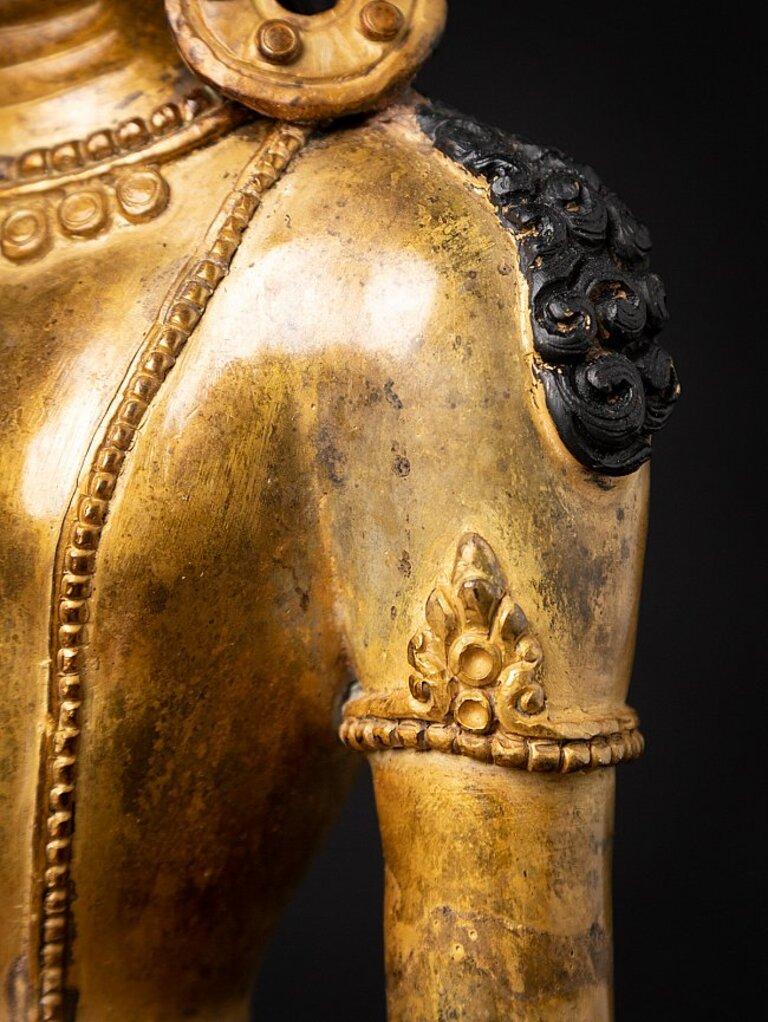 Old Bronze Nepali Indra Statue from Nepal 14