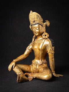 Old Bronze Nepali Indra Statue from Nepal