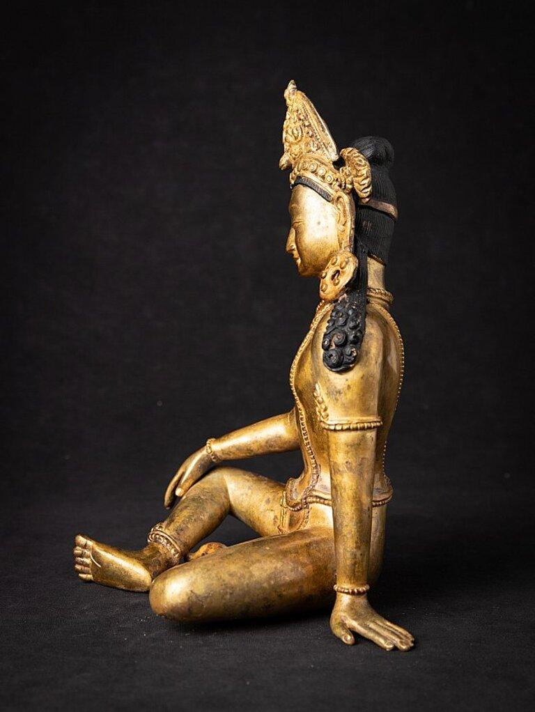 Nepalese Old Bronze Nepali Indra Statue from Nepal