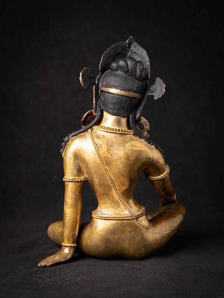 Old Bronze Nepali Indra Statue from Nepal In Good Condition In DEVENTER, NL
