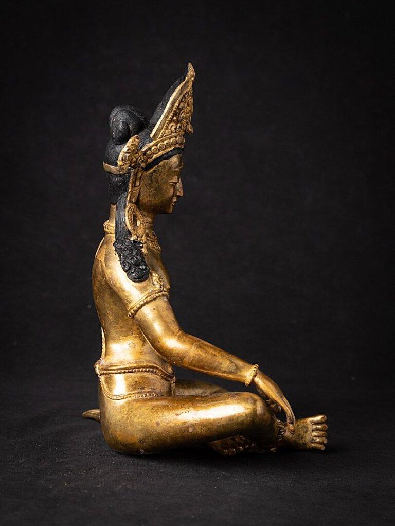 20th Century Old Bronze Nepali Indra Statue from Nepal