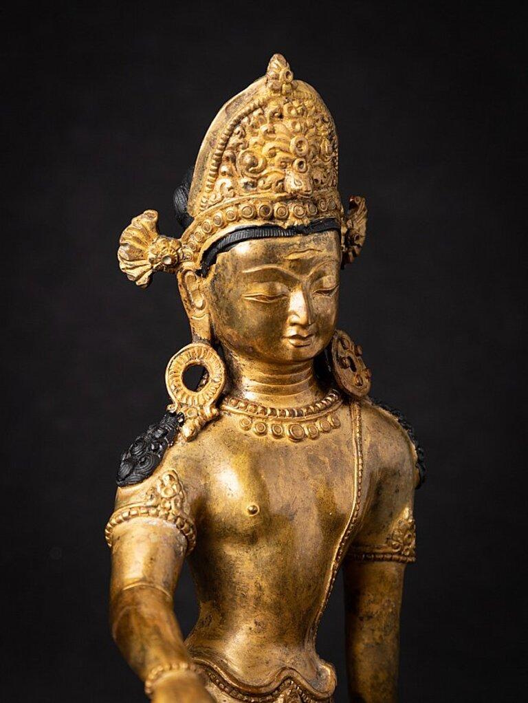 Old Bronze Nepali Indra Statue from Nepal 2