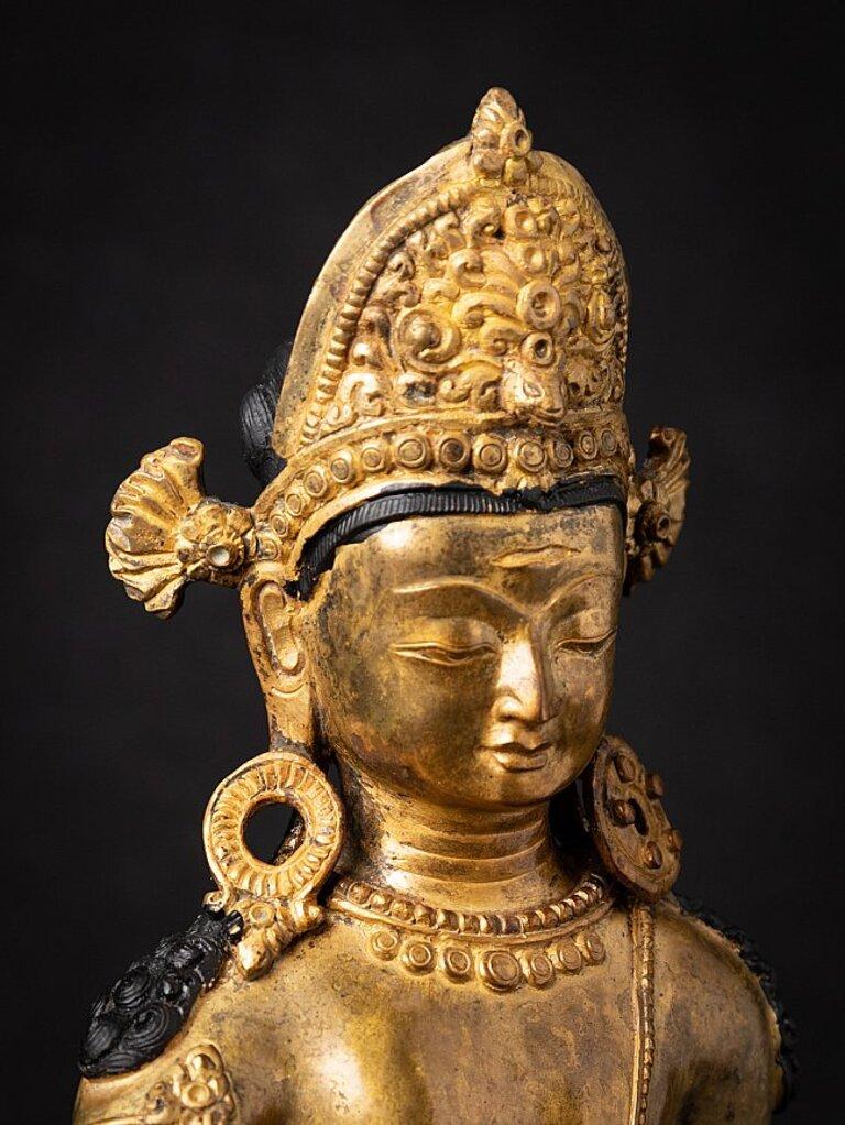 Old Bronze Nepali Indra Statue from Nepal 3