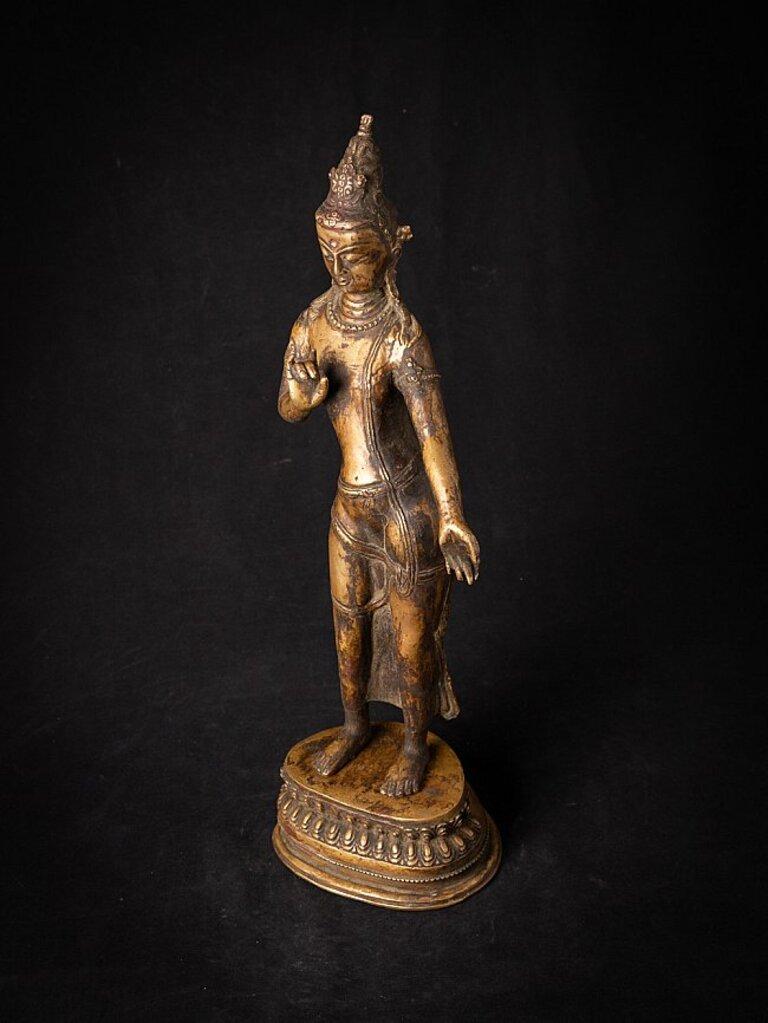 Old Bronze Nepali Lokeshwor Figure from Nepal 8