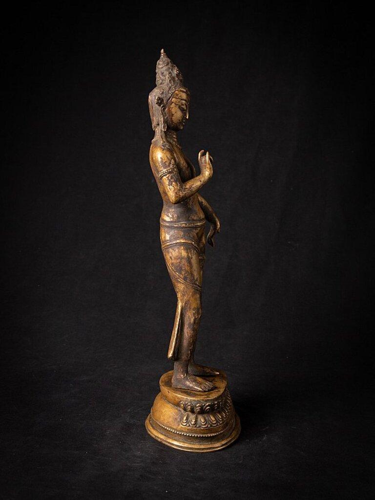 20th Century Old Bronze Nepali Lokeshwor Figure from Nepal