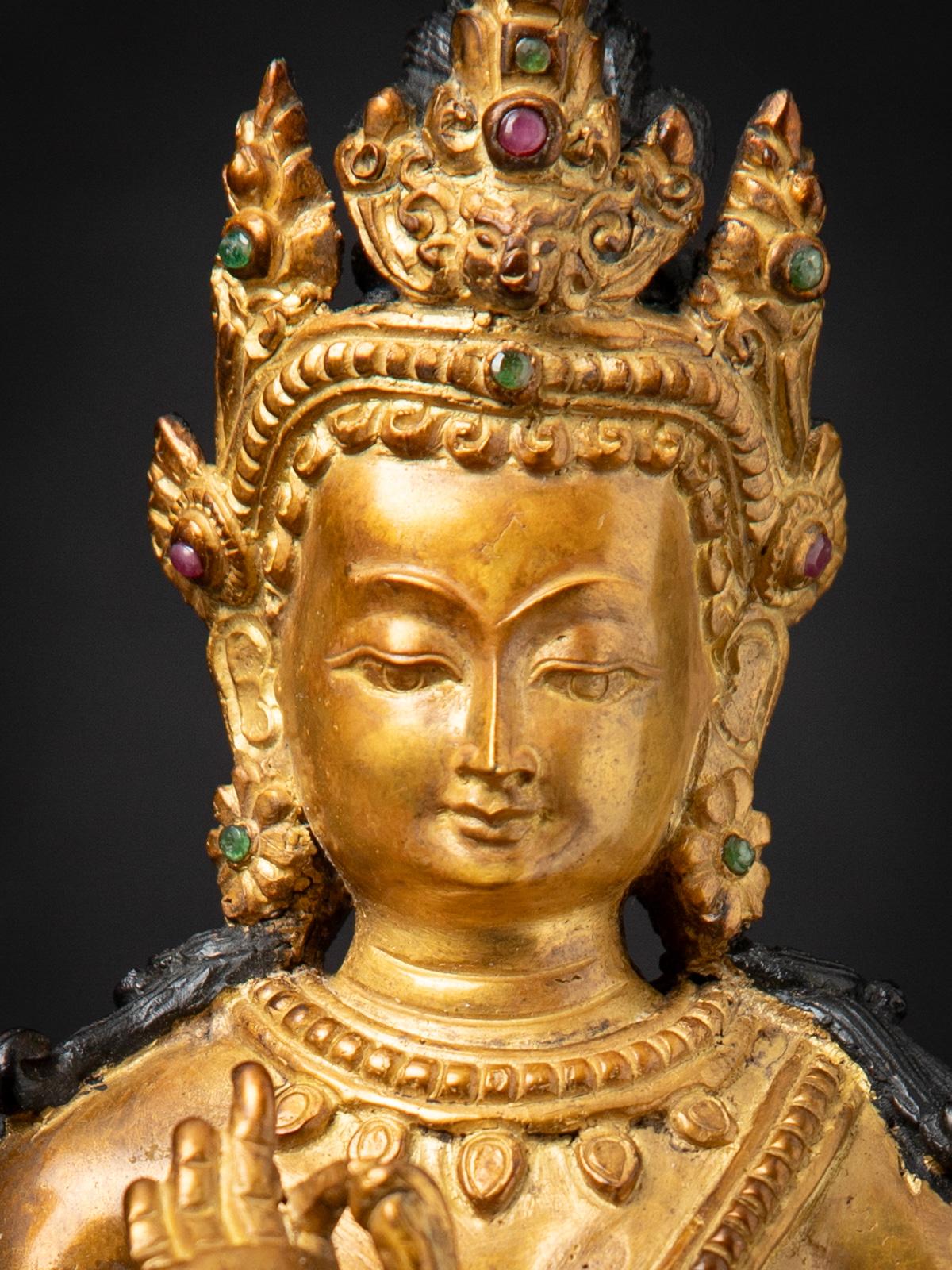 statue Lokeshwor népalaise en bronze ancien du Népal en vente 4