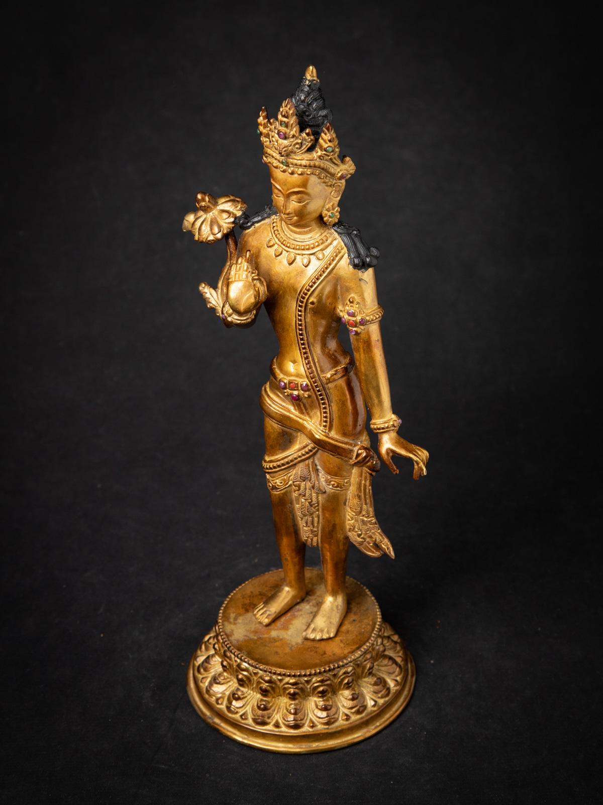 statue Lokeshwor népalaise en bronze ancien du Népal en vente 7