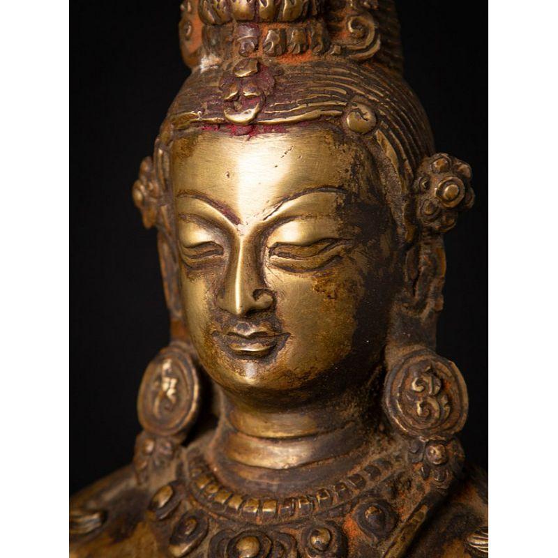 Old Bronze Nepali Lokeshwor Statue from Nepal For Sale 10