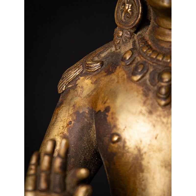 Old Bronze Nepali Lokeshwor Statue from Nepal For Sale 11