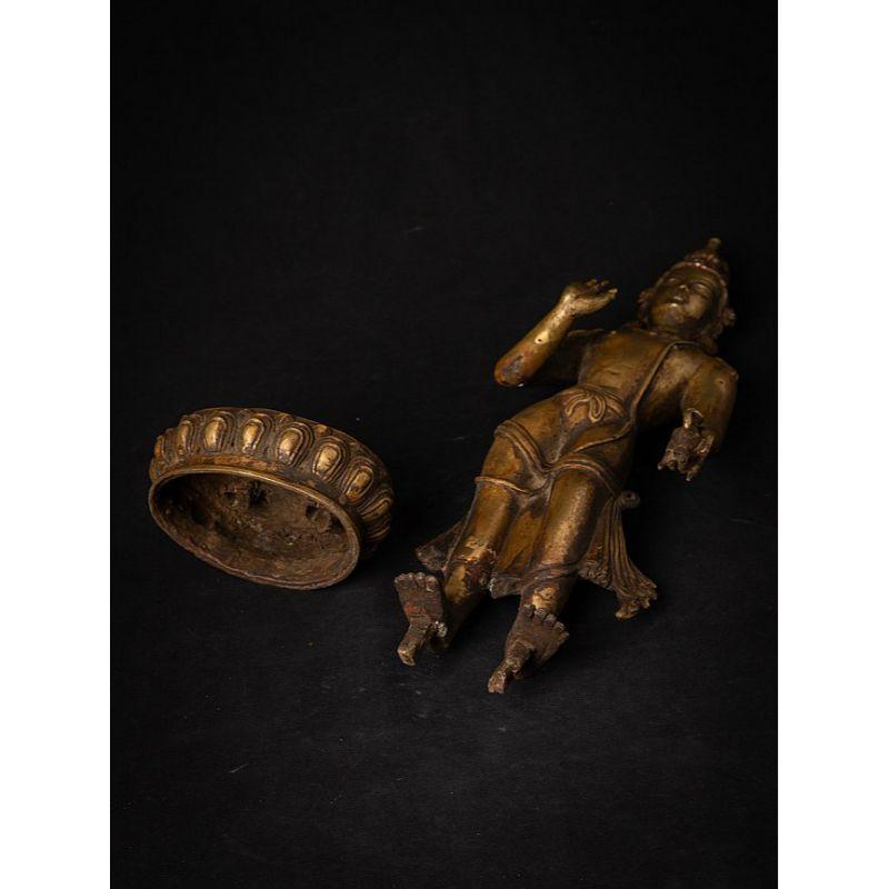 Old Bronze Nepali Lokeshwor Statue from Nepal For Sale 15