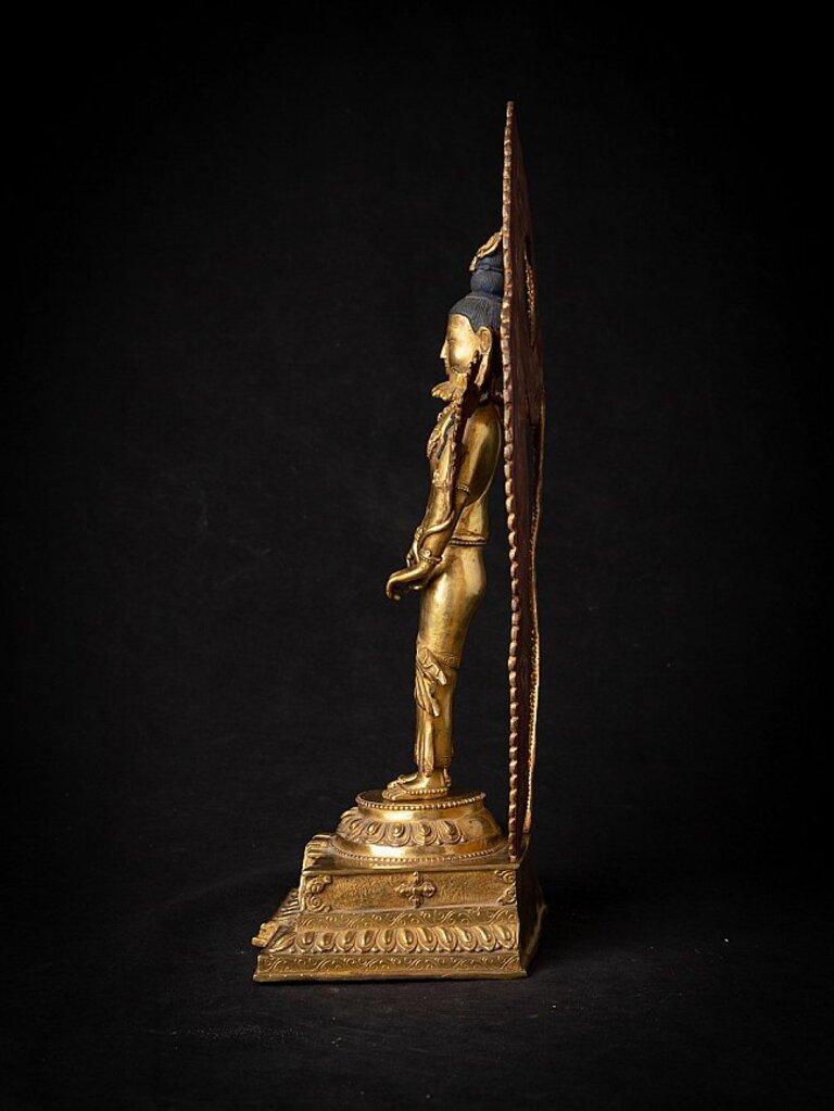 Nepalese Old Bronze Nepali Lokeshwor Statue from Nepal For Sale