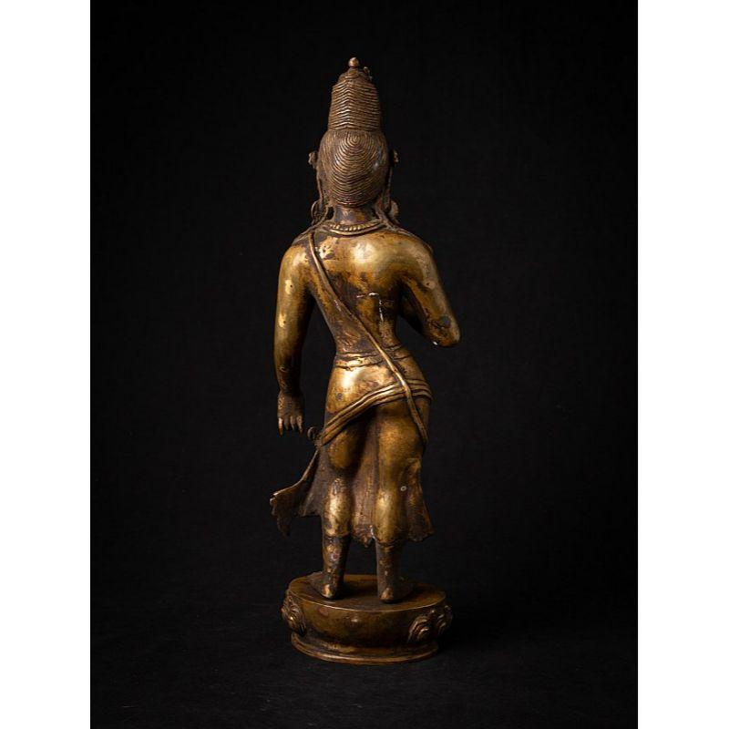 Old Bronze Nepali Lokeshwor Statue from Nepal In Good Condition For Sale In DEVENTER, NL