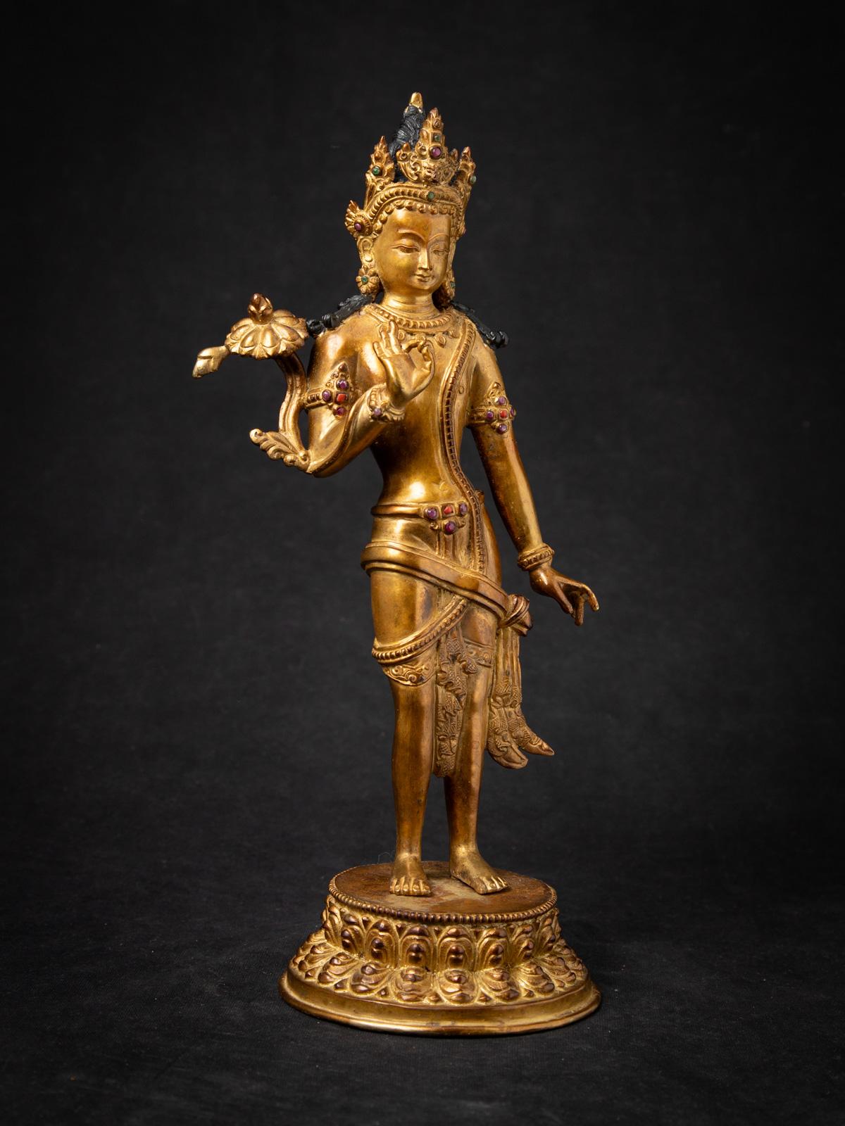 Bronze statue Lokeshwor népalaise en bronze ancien du Népal en vente