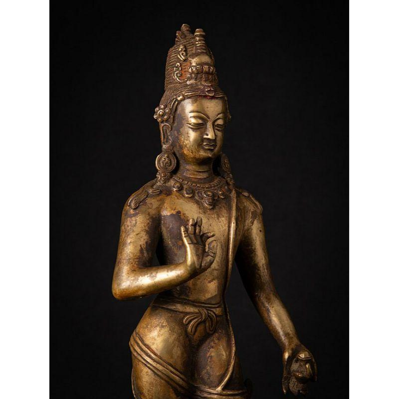 Old Bronze Nepali Lokeshwor Statue from Nepal For Sale 2