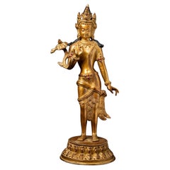 Old bronze Nepali Lokeshwor statue from Nepal