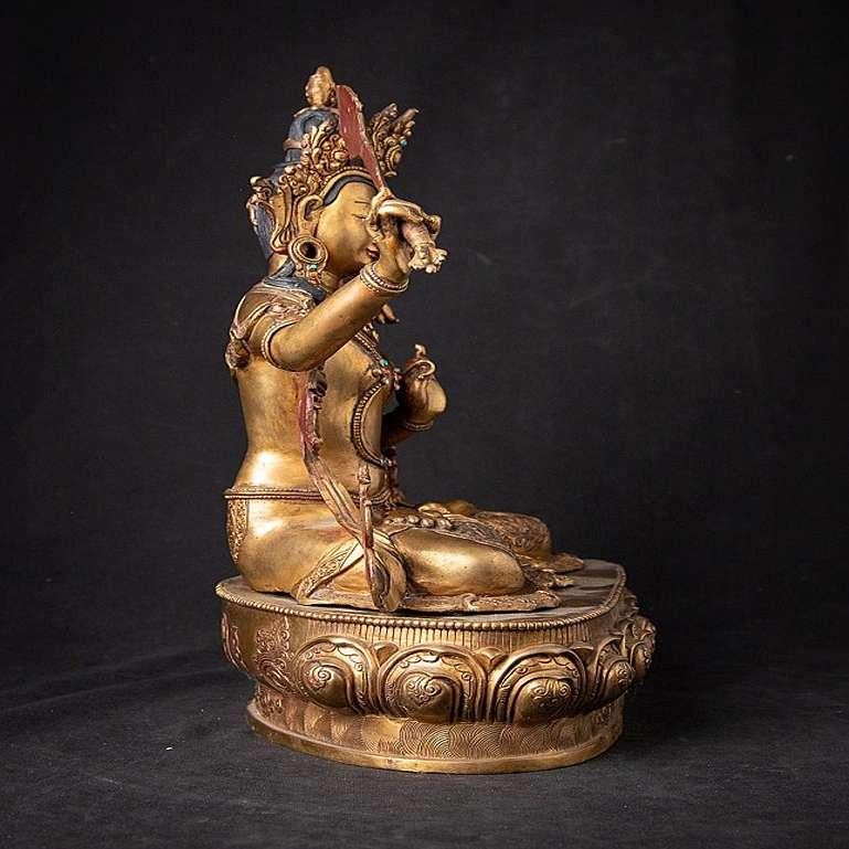 20th Century Old Bronze Nepali Manjushree Statue from Nepal For Sale
