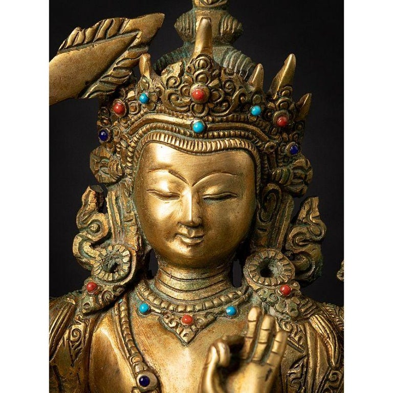 Old Bronze Nepali Manjushri Statue from Nepal For Sale at 1stDibs