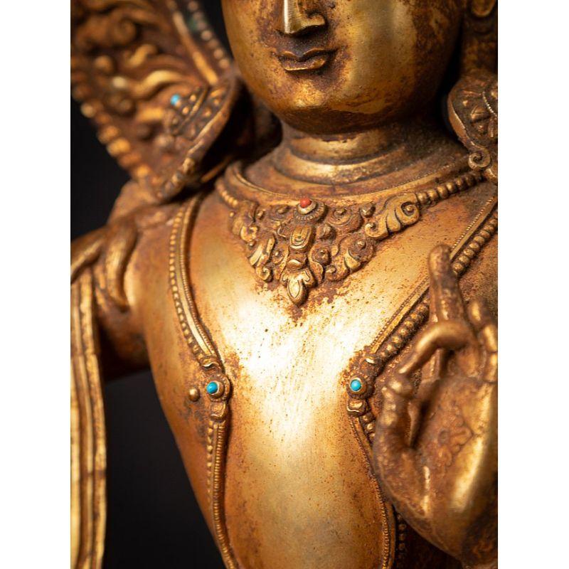 Old Bronze Nepali Manjushri Statue from Nepal For Sale 7