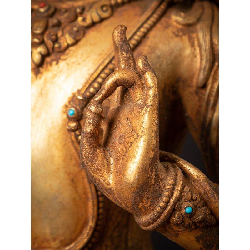 Old Bronze Nepali Manjushri Statue from Nepal For Sale 8