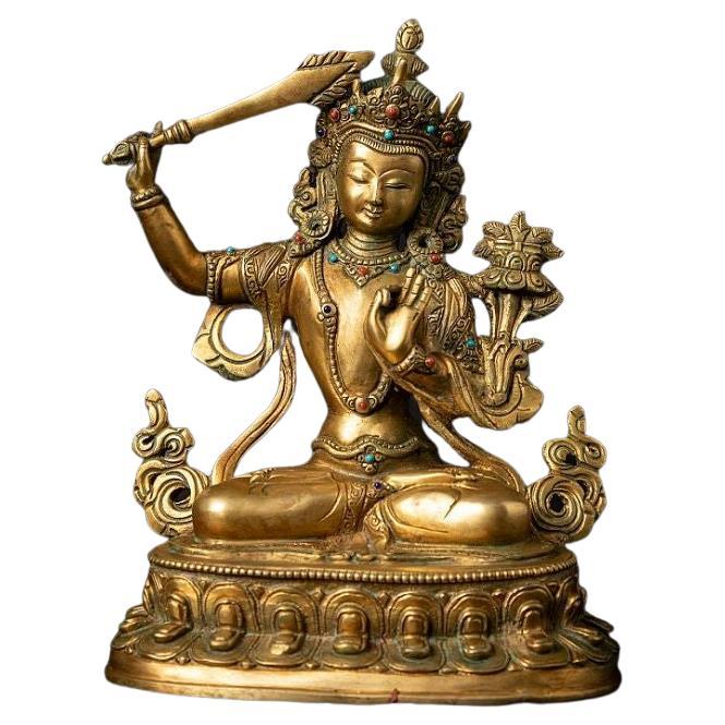 Old Bronze Nepali Manjushri Statue from Nepal For Sale at 1stDibs