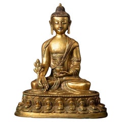 Old bronze Nepali Medicine Buddha from Nepal