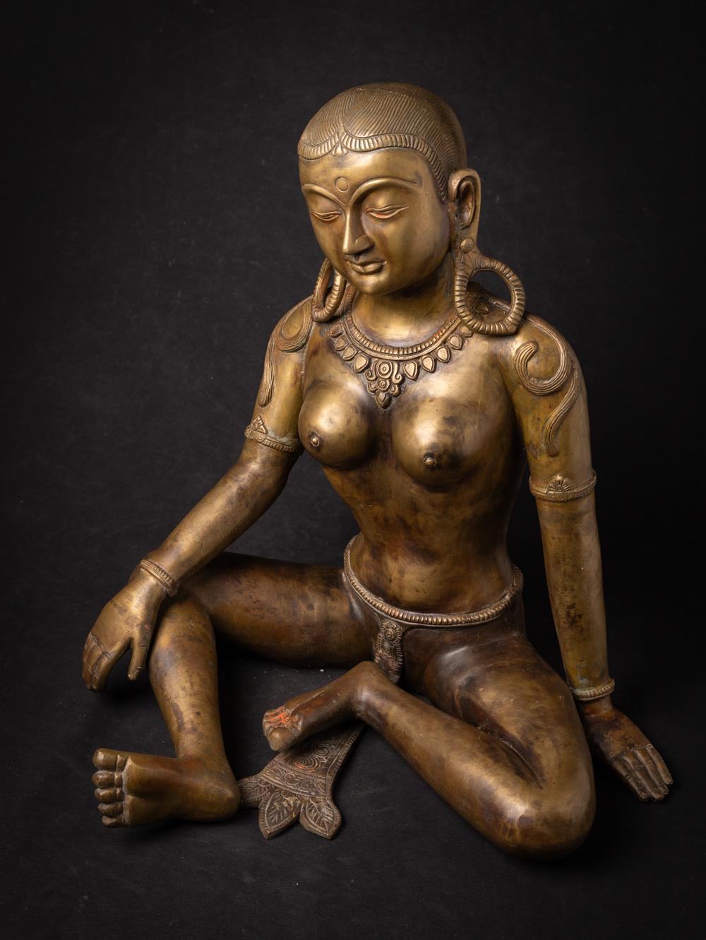 Old Bronze Nepali Parvati Statue from Nepal For Sale 5