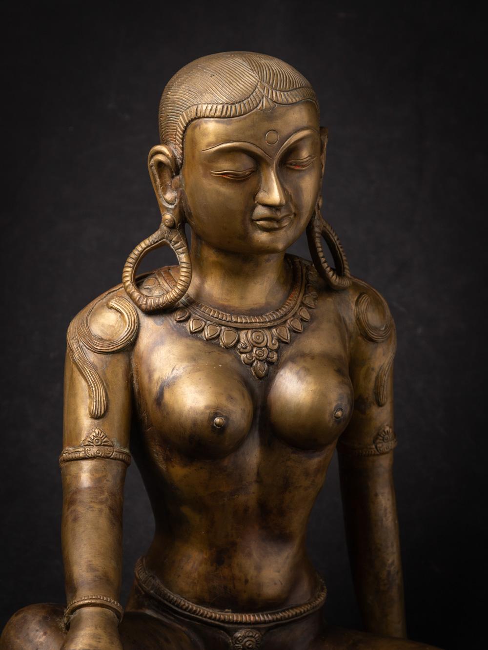 Old Bronze Nepali Parvati Statue from Nepal For Sale 3