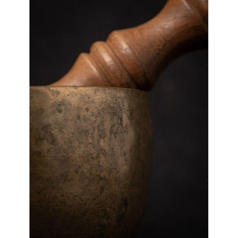 Old Bronze Nepali Singing Bowl from Nepal For Sale 5