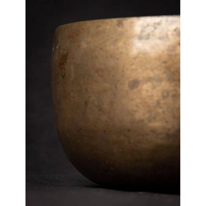 Old Bronze Nepali Singing Bowl from Nepal For Sale 6