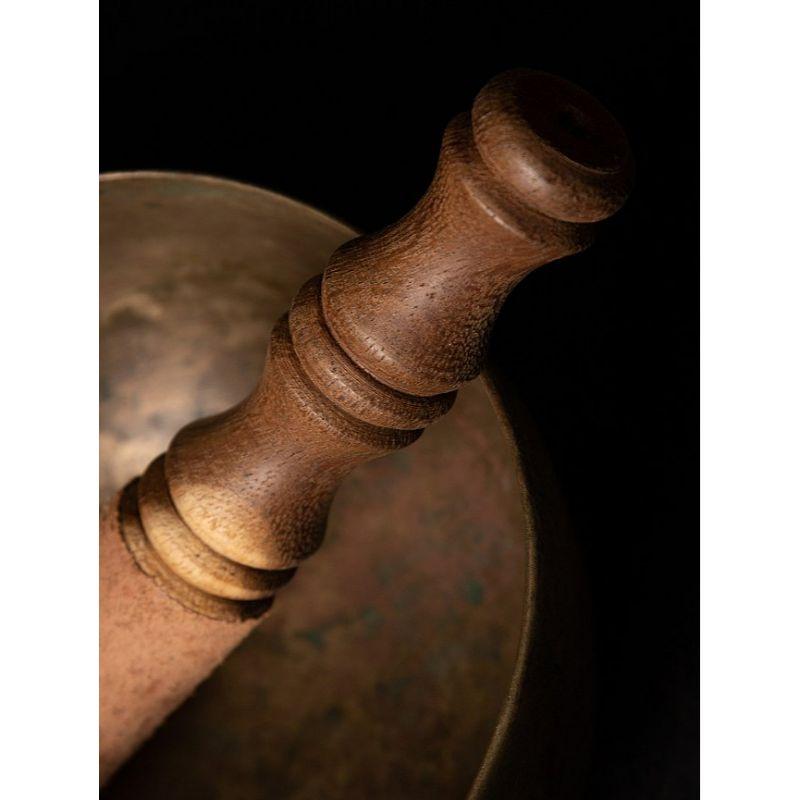 Old Bronze Nepali Singing Bowl from Nepal For Sale 3