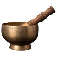 Vintage Old bronze Nepali Singing bowl from Nepal  Original Buddhas