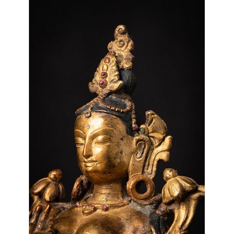 Old Bronze Nepali Tara Statue from Nepal 7