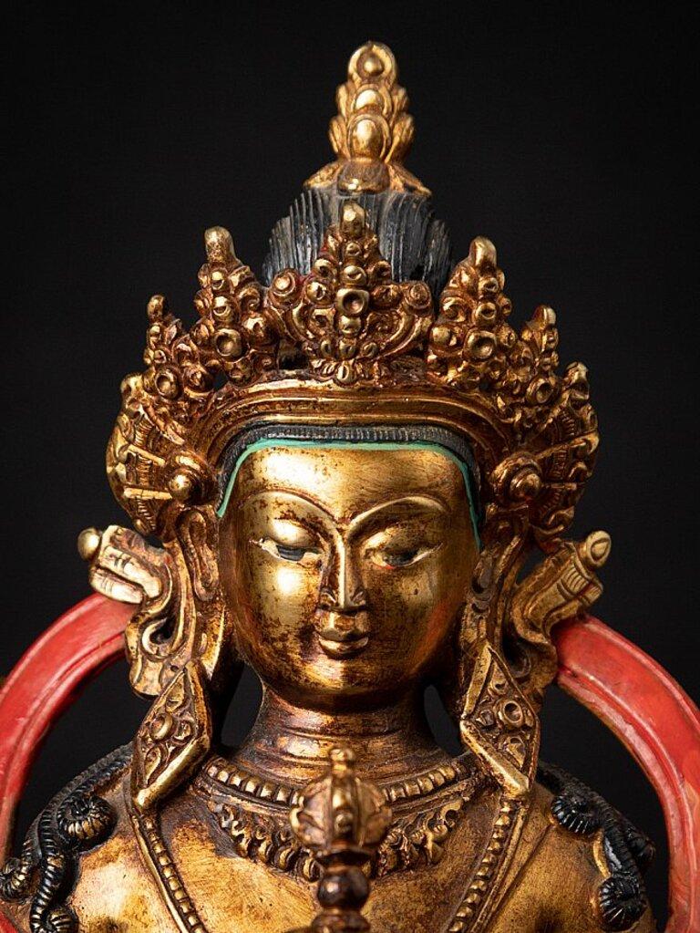 Old Bronze Nepali Vajrasattva Statue from Nepal For Sale at 1stDibs