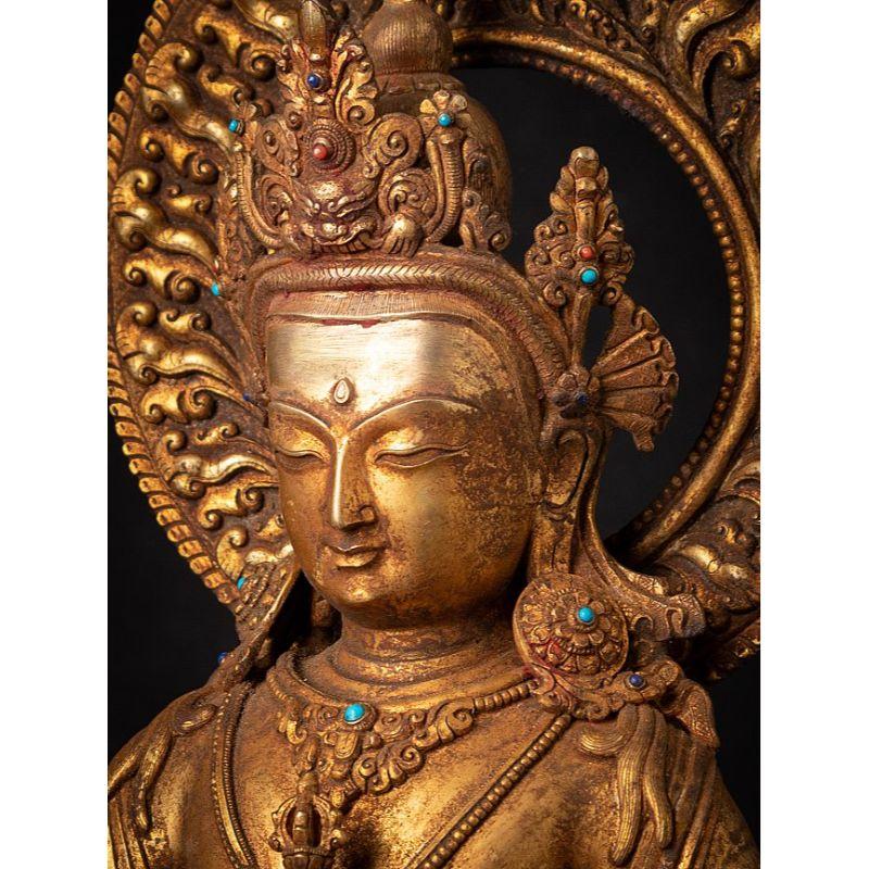 20th Century Old Bronze Nepali Vajrasattva Statue from Nepal For Sale