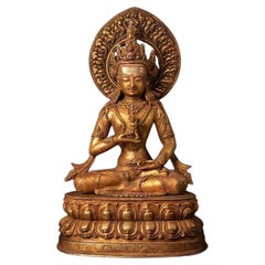 Old Bronze Nepali Vajrasattva-Statue aus Nepal