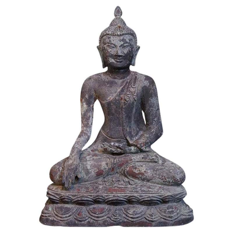 Large Burmese Bronze Medicine Buddha, Pagan Style, Late 19th Century ...