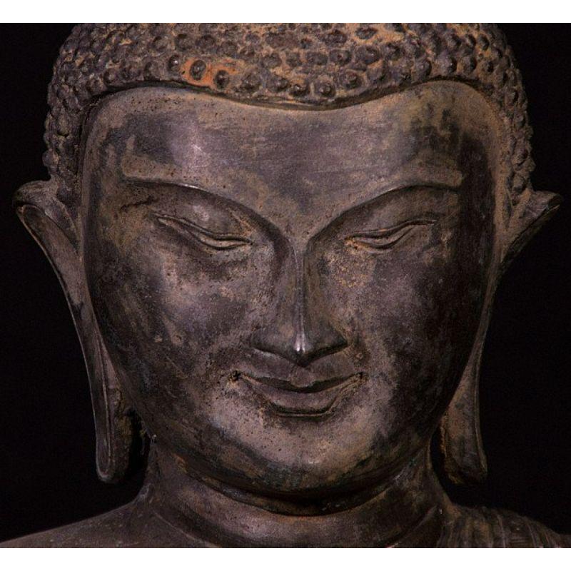 Old Bronze Pagan Buddha Statue from Burma 2