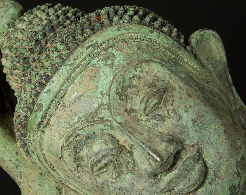 Old Bronze Reclining Buddha Statue from Burma 3