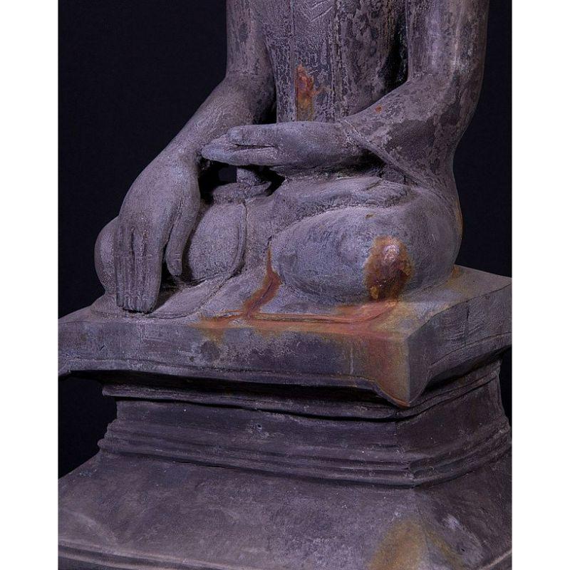 Old Bronze Shan Buddha Statue from Burma For Sale 9