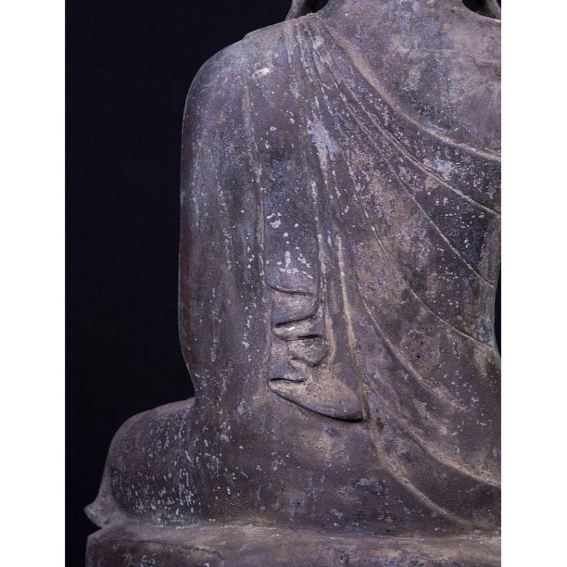 Old Bronze Shan Buddha Statue from Burma For Sale 10