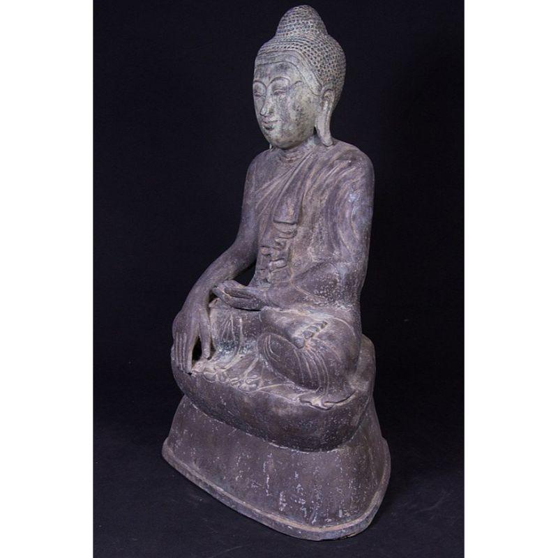 Old Bronze Shan Buddha Statue from Burma For Sale 11