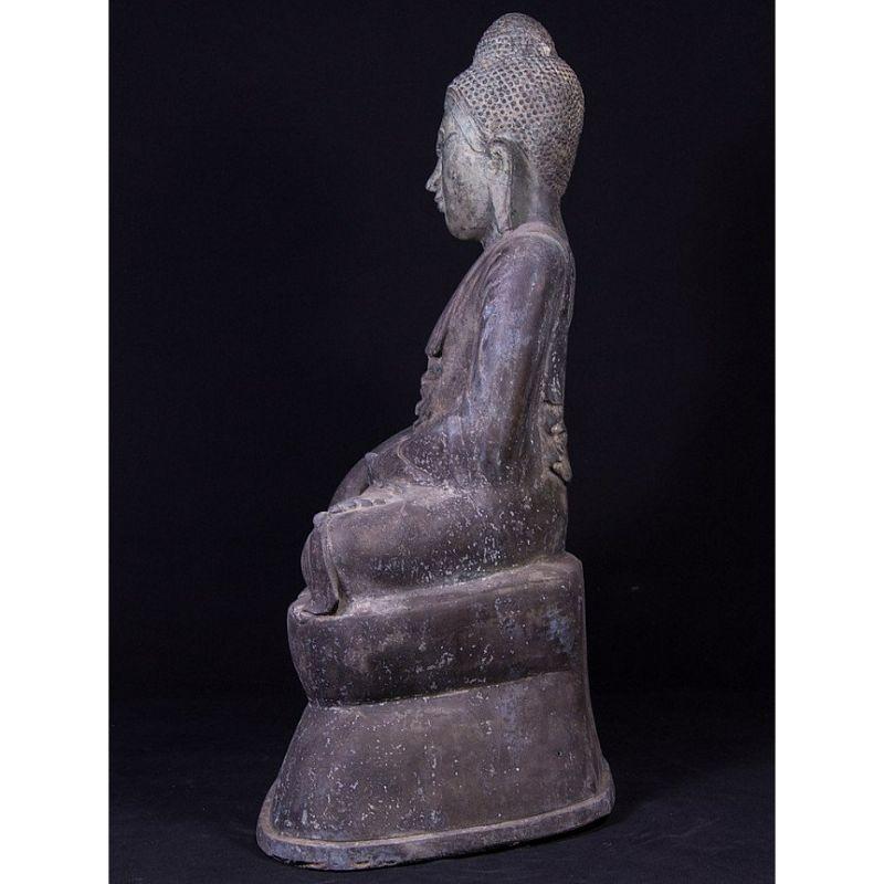 Burmese Old Bronze Shan Buddha Statue from Burma For Sale