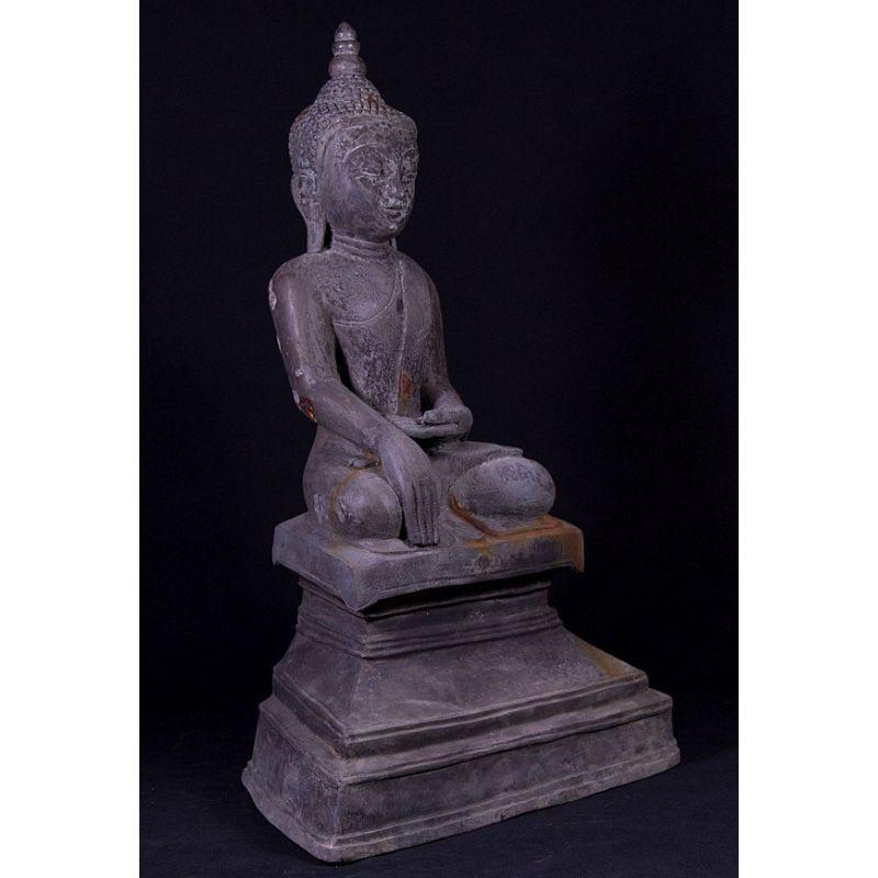 Old Bronze Shan Buddha Statue from Burma For Sale 1